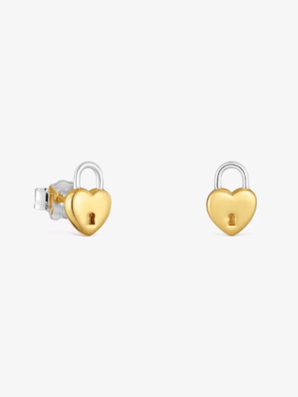 Tous Two-tone heart padlock Earrings Tous Unlock